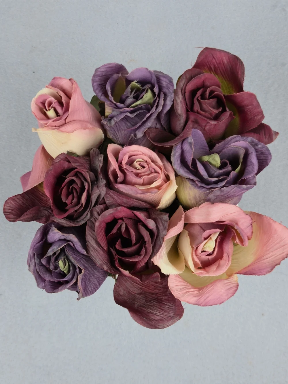 Vintage Hallmark Faux Fabric Rose Resin Planter